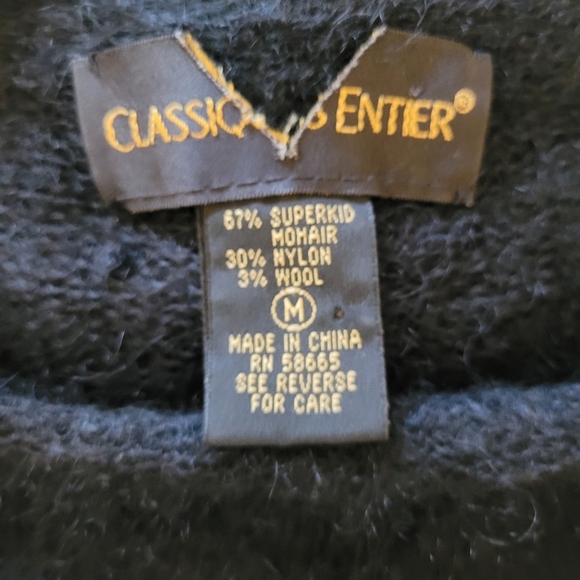 Vintage Classiques Entier Black‎ Mohair Blend Sweater - Picture 6 of 6